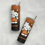 personalized-miami-hurricanes-hello-kitty-orange-black-skinny-tumbler-best-selling.webp
