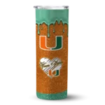 personalized-miami-hurricanes-pixel-fade-orange-skinny-tumbler-best-selling-1.webp