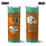 personalized-miami-hurricanes-pixel-fade-orange-skinny-tumbler-best-selling-1.webp