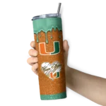personalized-miami-hurricanes-pixel-fade-orange-skinny-tumbler-best-selling-1.webp