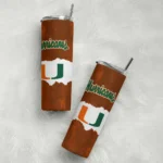 personalized-miami-hurricanes-torn-band-orange-white-skinny-tumbler-best-selling.webp