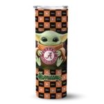 personalized-miami-hurricanes-yoda-cozy-orange-black-skinny-tumbler-best-selling.webp