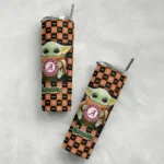 personalized-miami-hurricanes-yoda-cozy-orange-black-skinny-tumbler-best-selling.webp