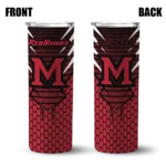 personalized-miami-redhawks-chevron-stripes-red-skinny-tumbler-best-selling.webp