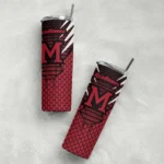 personalized-miami-redhawks-chevron-stripes-red-skinny-tumbler-best-selling.webp