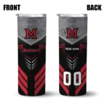 personalized-miami-redhawks-hexagon-honeycomb-red-black-skinny-tumbler-best-selling.webp