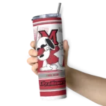 personalized-miami-redhawks-snoopy-dog-red-white-skinny-tumbler-best-selling-1.webp