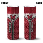 personalized-miami-redhawks-sparkle-drip-red-skinny-tumbler-best-selling.webp