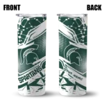 personalized-michigan-state-spartans-helmet-clash-green-skinny-tumbler-best-selling.webp