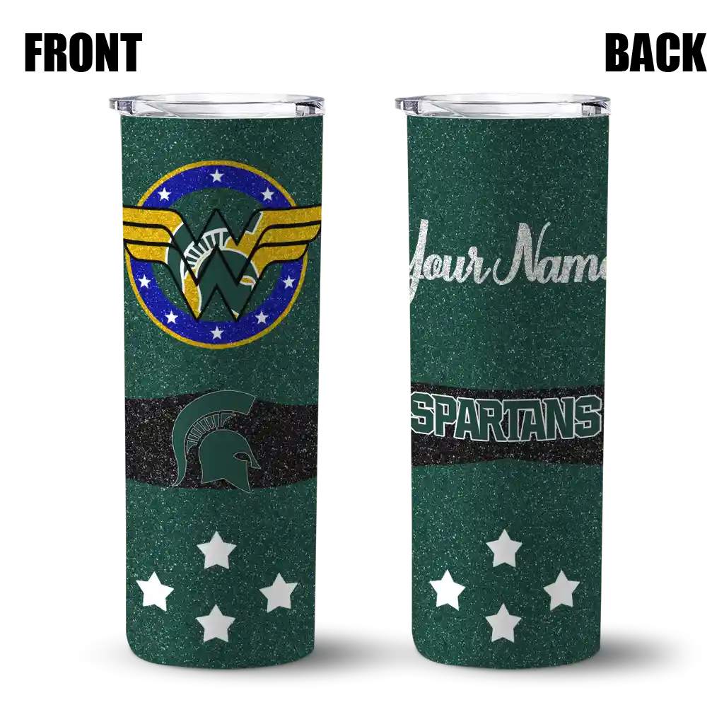 personalized-michigan-state-spartans-star-cluster-green-skinny-tumbler-fashion-forward-1.webp