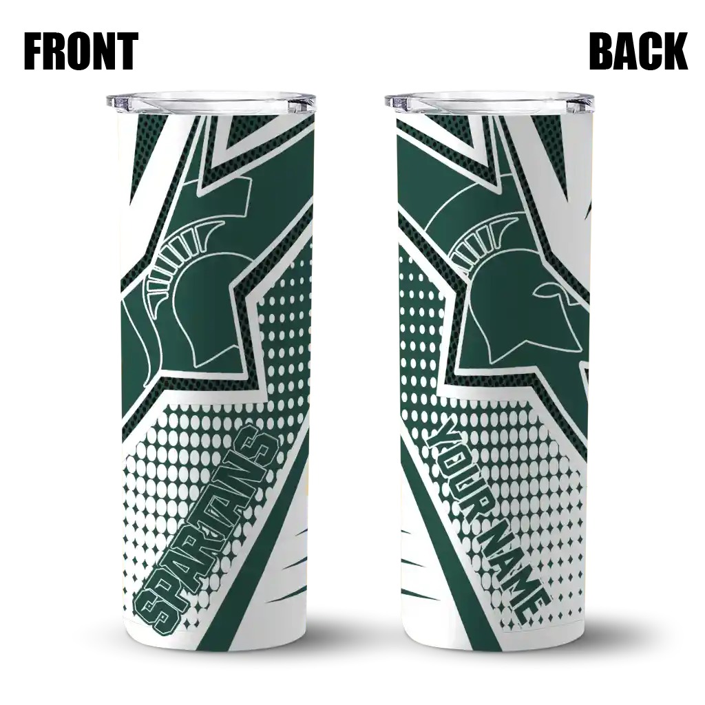 personalized-michigan-state-spartans-web-stripes-green-white-skinny-tumbler-fashion-forward.webp