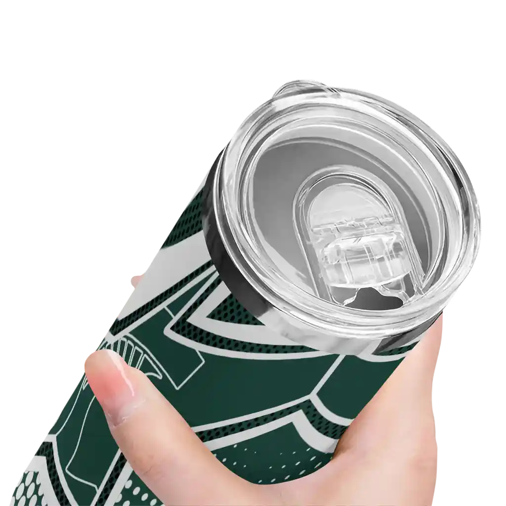personalized-michigan-state-spartans-web-stripes-green-white-skinny-tumbler-high-quality.webp