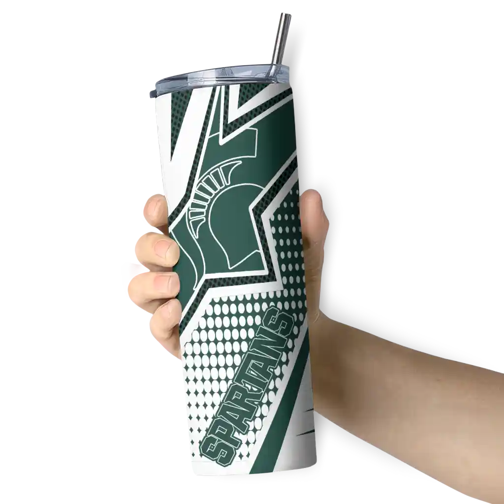personalized-michigan-state-spartans-web-stripes-green-white-skinny-tumbler-premium-grade.webp
