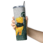 personalized-michigan-state-spartans-winnie-the-pooh-green-gray-skinny-tumbler-best-selling.webp