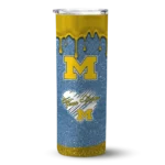 personalized-michigan-wolverines-pixel-fade-blue-skinny-tumbler-best-selling.webp