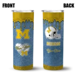 personalized-michigan-wolverines-pixel-fade-blue-skinny-tumbler-best-selling.webp