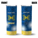personalized-michigan-wolverines-starburst-tiles-blue-skinny-tumbler-best-selling.webp