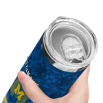 personalized-michigan-wolverines-starburst-tiles-blue-skinny-tumbler-best-selling.webp