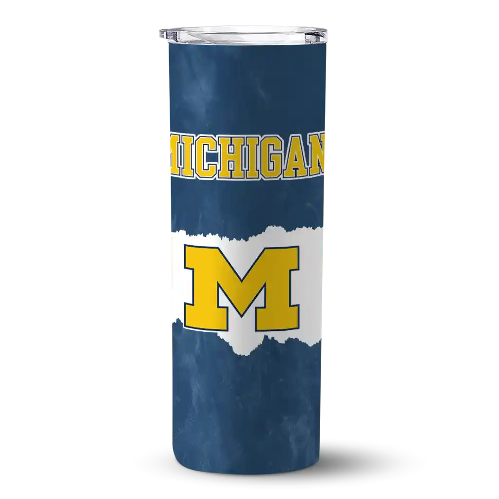 personalized-michigan-wolverines-torn-band-blue-white-skinny-tumbler-best-selling.webp personalized michigan wolverines torn band blue white skinny tumbler best selling