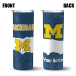 personalized-michigan-wolverines-torn-band-blue-white-skinny-tumbler-best-selling.webp