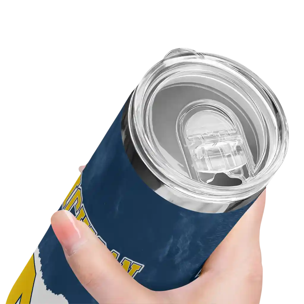 personalized-michigan-wolverines-torn-band-blue-white-skinny-tumbler-high-quality.webp