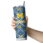 personalized-michigan-wolverines-zipper-leopard-blue-skinny-tumbler-best-selling.webp