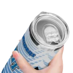 personalized-middle-tennessee-blue-raiders-chevron-stripes-blue-skinny-tumbler-best-selling.webp