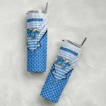 personalized-middle-tennessee-blue-raiders-chevron-stripes-blue-skinny-tumbler-best-selling.webp