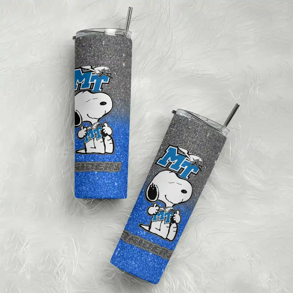 personalized-middle-tennessee-blue-raiders-snoopy-attitude-blue-skinny-tumbler-top-rated.webp