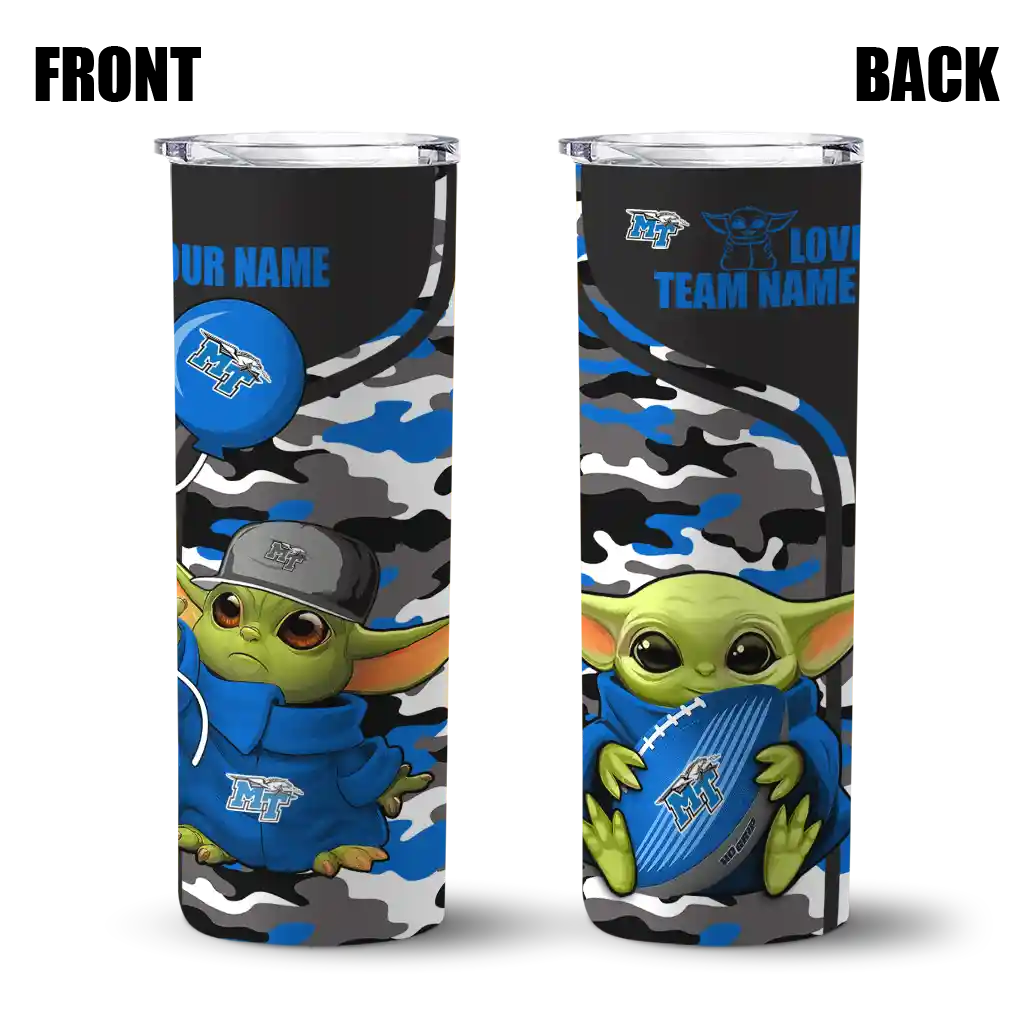 personalized-middle-tennessee-blue-raiders-yoda-camo-blue-black-skinny-tumbler-fashion-forward.webp