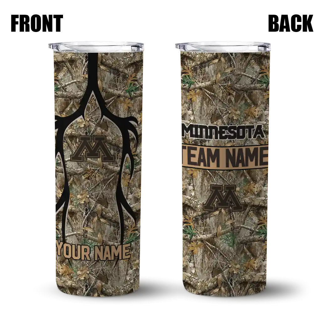 personalized-minnesota-golden-gophers-antler-flow-camo-skinny-tumbler-fashion-forward.webp