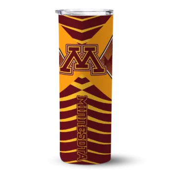 Personalized Minnesota Golden Gophers Camo Texture Maroon Skinny Tumbler