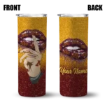 personalized-minnesota-golden-gophers-sparkle-lips-maroon-skinny-tumbler-best-selling.webp