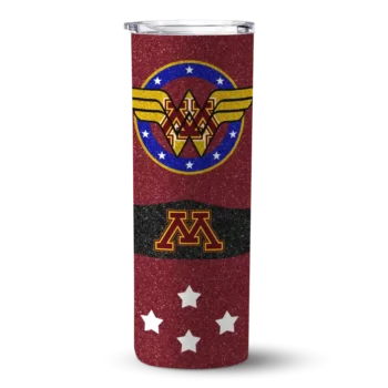 Personalized Minnesota Golden Gophers Star Cluster Maroon Skinny Tumbler