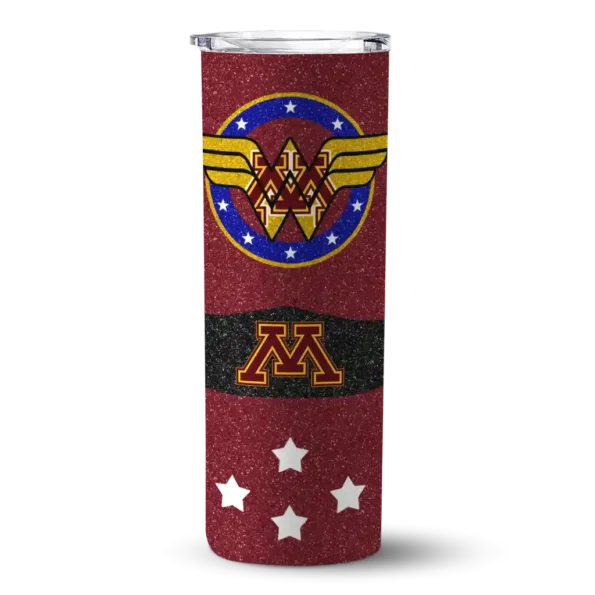 personalized minnesota golden gophers star cluster maroon skinny tumbler best selling 1