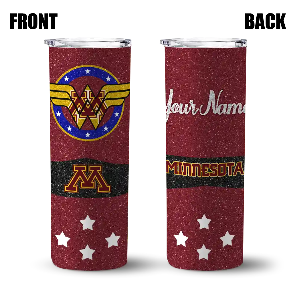personalized-minnesota-golden-gophers-star-cluster-maroon-skinny-tumbler-fashion-forward.webp