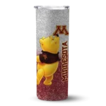 personalized-minnesota-golden-gophers-winnie-the-pooh-maroon-gray-skinny-tumbler-best-selling.webp