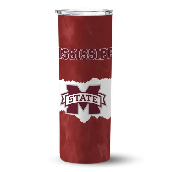 personalized mississippi state bulldogs torn band maroon white skinny tumbler best selling
