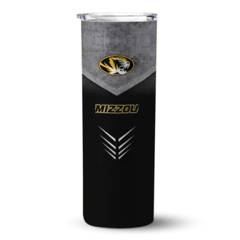 Personalized Missouri Tigers Hexagon Honeycomb Black Skinny Tumbler