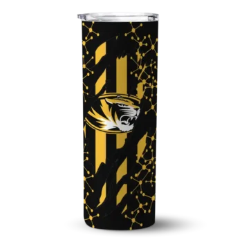 Personalized Missouri Tigers Star Pop Black Skinny Tumbler