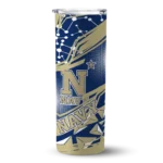 personalized-navy-midshipmen-helmet-clash-blue-skinny-tumbler-best-selling.webp