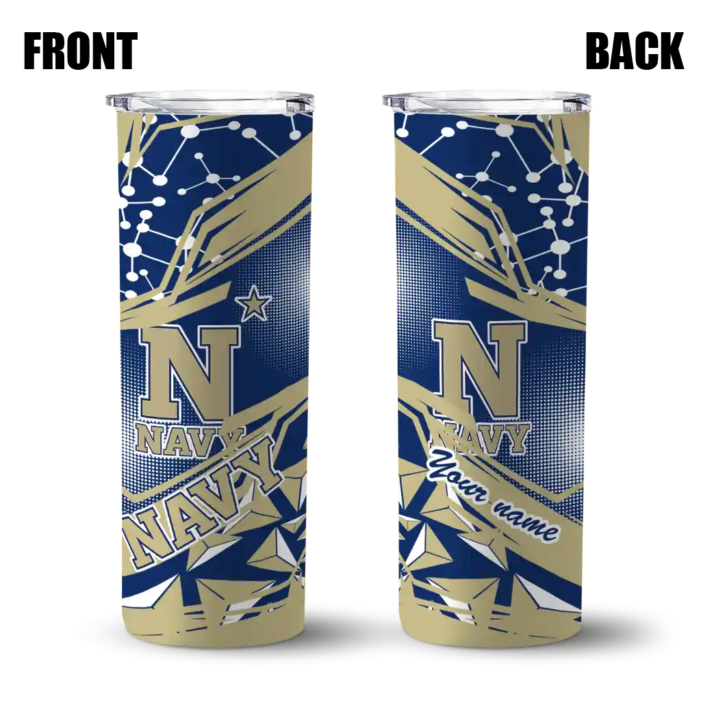 personalized-navy-midshipmen-helmet-clash-blue-skinny-tumbler-fashion-forward.webp