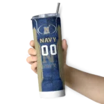 personalized-navy-midshipmen-stacked-diamond-blue-skinny-tumbler-best-selling.webp