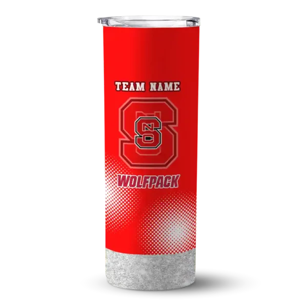 personalized nc state wolfpack starburst tiles red skinny tumbler best selling