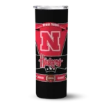 personalized-nebraska-cornhuskers-helmet-belt-red-black-skinny-tumbler-best-selling.webp