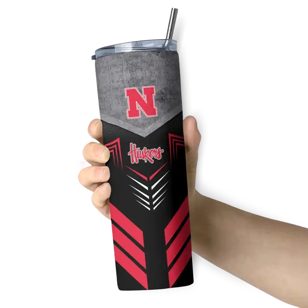 personalized-nebraska-cornhuskers-hexagon-honeycomb-red-black-skinny-tumbler-premium-grade.webp blank
