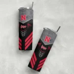 personalized-nebraska-cornhuskers-hexagon-honeycomb-red-black-skinny-tumbler-best-selling.webp