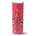 personalized-nebraska-cornhuskers-monogram-burst-red-white-skinny-tumbler-best-selling.webp