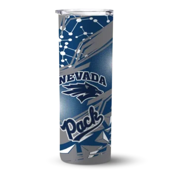 Personalized Nevada Wolf Pack Helmet Clash Blue Skinny Tumbler