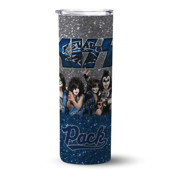 personalized nevada wolf pack kiss band grey skinny tumbler best selling 1